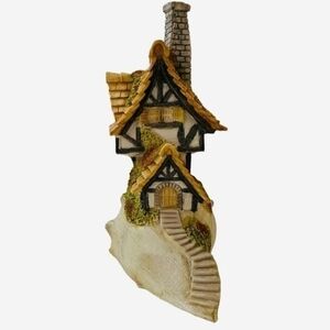1988 Heirloom Tradition Ceramic House Sculpture 5.2" Korea Vintage Cottage Decor